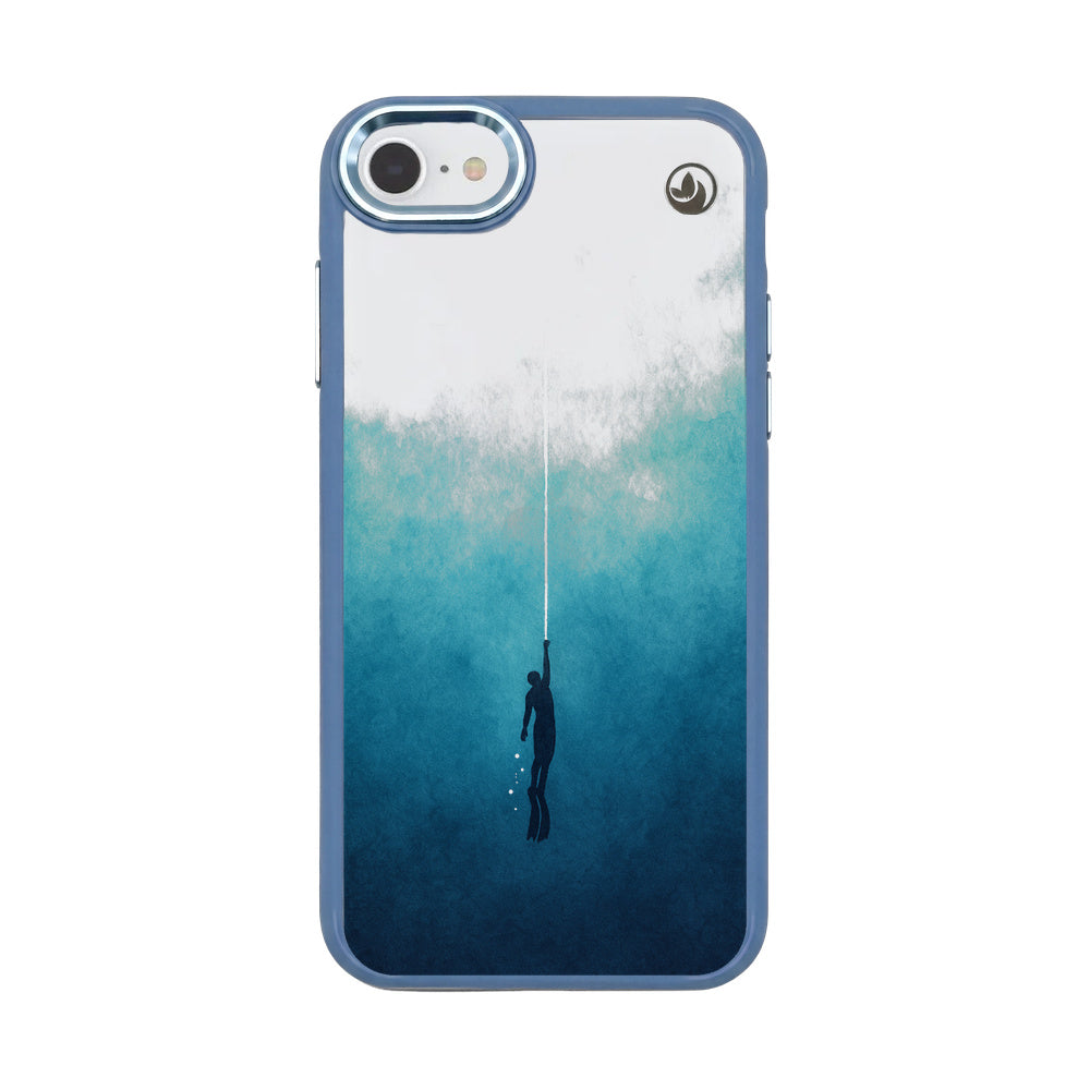 iPhone SE/7/8 Hülle - Freedive blau - "Freedive" - nachhaltig