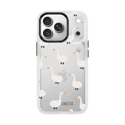 iPhone 18 Pro / 17 Pro Hülle -  gans blau - "Goose Fella" - nachhaltig