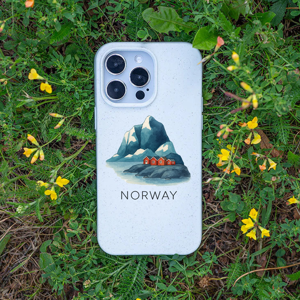 iPhone 17 pro max Hülle - Norwegen weiß - "Norway" - nachhaltig
