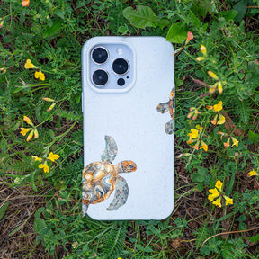 iPhone 17 Air Hülle - Schildkröte weiß - "TurtleGaze" - nachhaltig