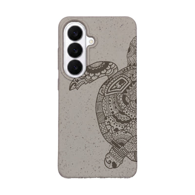 Samsung S26 Hülle - beige - "GREEN TURTLE" - nachhaltig