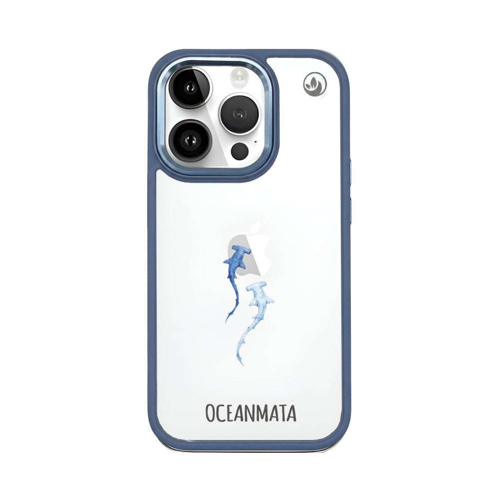 iPhone 14 pro Hülle - hai blau - "Hammerhead" - nachhaltig