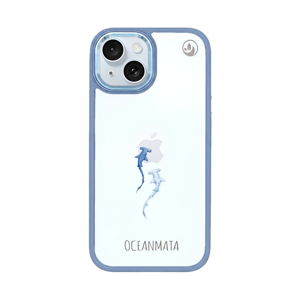 iPhone 15 Hülle - hai blau - "Hammerhead" - nachhaltig