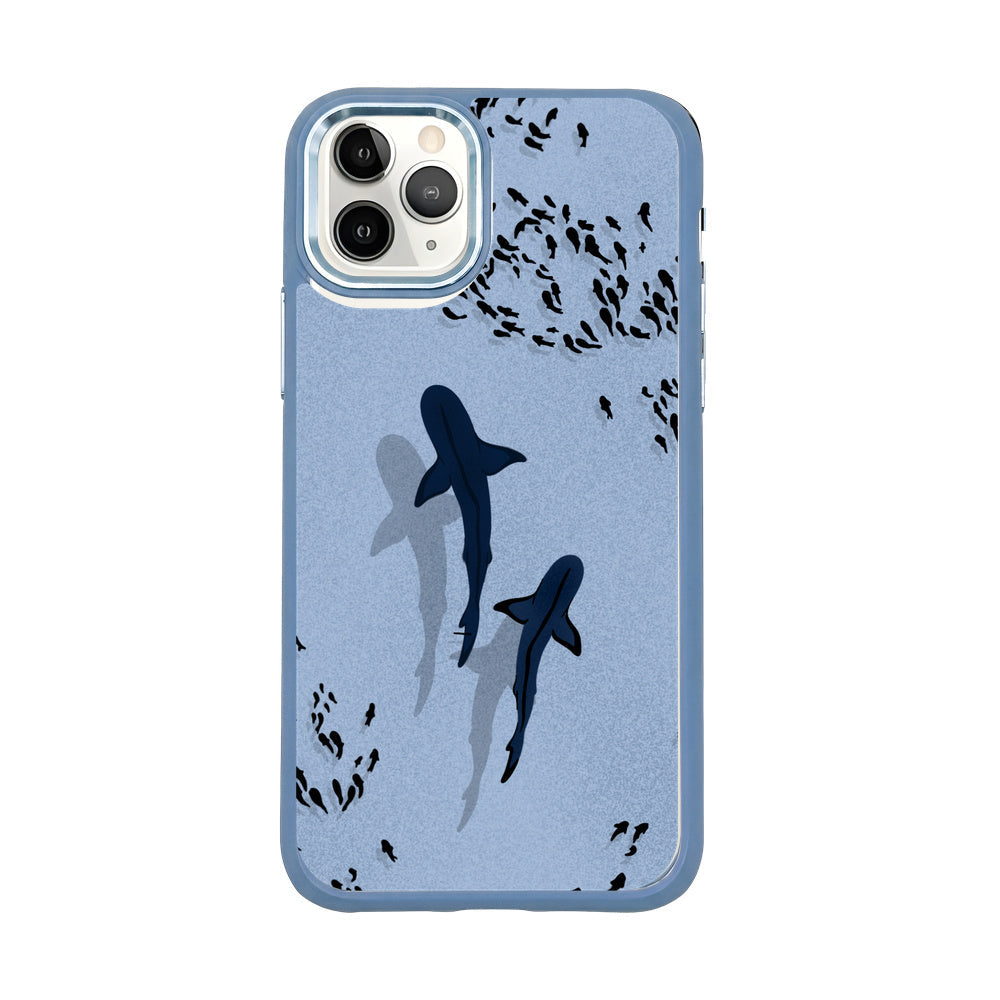 iPhone 11 pro Hülle - Hai blau - "Into the blue" nachhaltig