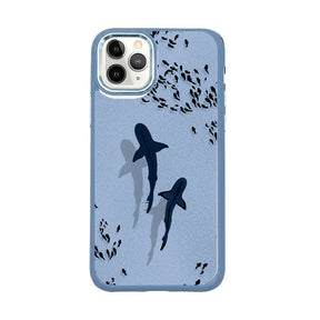 iPhone 11 pro Hülle - Hai blau - "Into the blue" nachhaltig