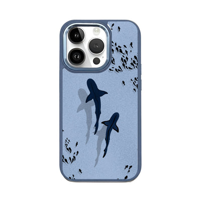 iPhone 14 pro max Hülle - Hai blau - "Into the blue" nachhaltig