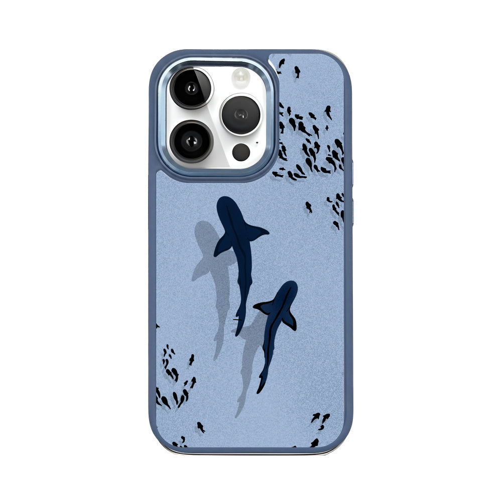 iPhone 14 pro max Hülle - Hai blau - "Into the blue" nachhaltig