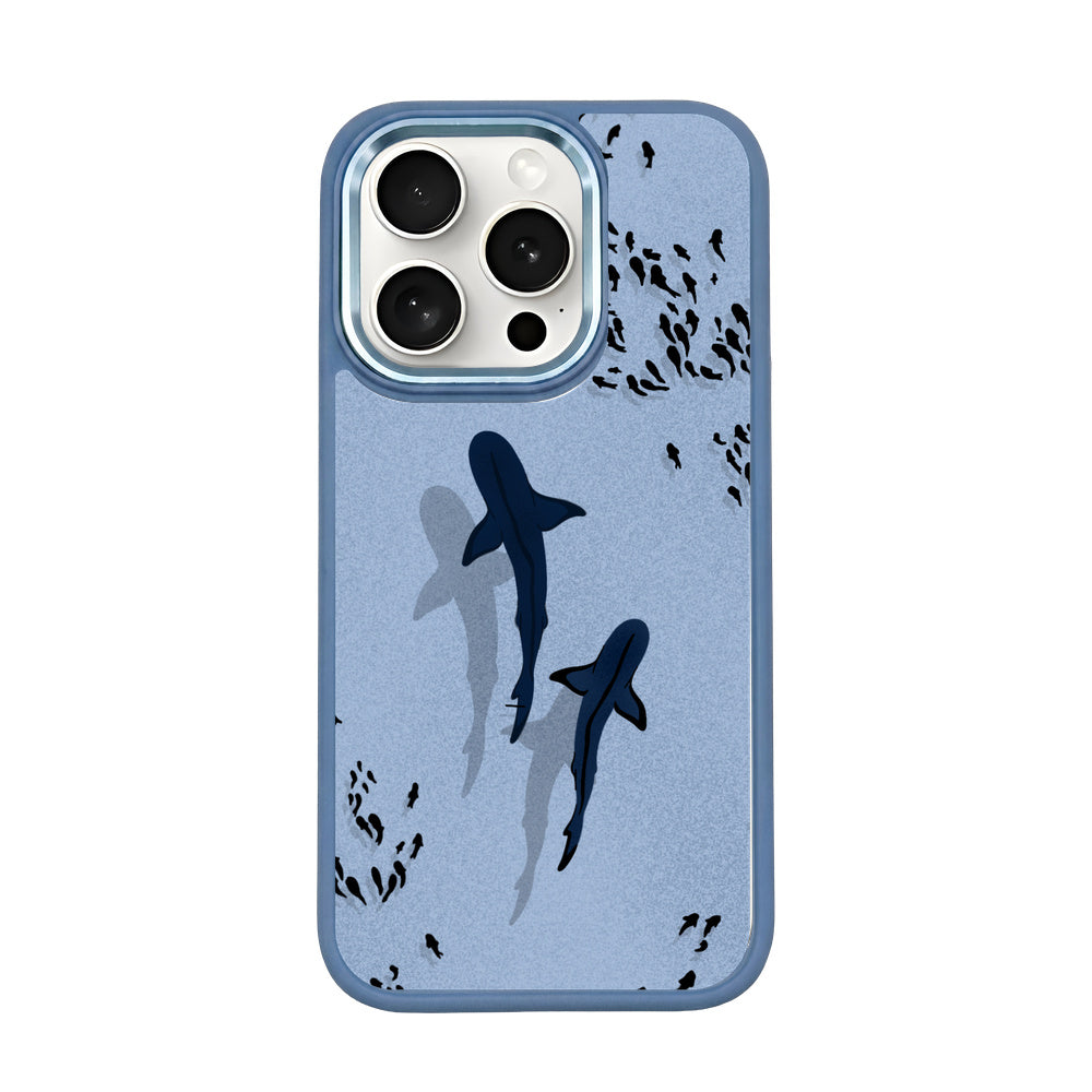 iPhone 15 pro max Hülle - Hai blau - "Into the blue" nachhaltig