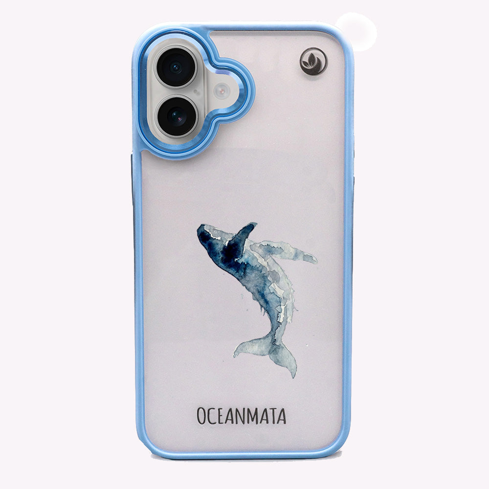 iPhone 16 Hülle - Wal blau - "Joy" - nachhaltig