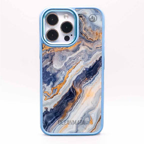 iPhone 14 pro max Hülle - marmor blau - "BlueMarble" - nachhaltig