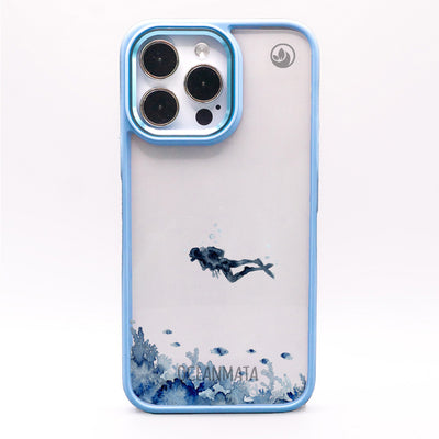 iPhone 15 pro Hülle - Taucher blau - "DeepDive" - nachhaltig