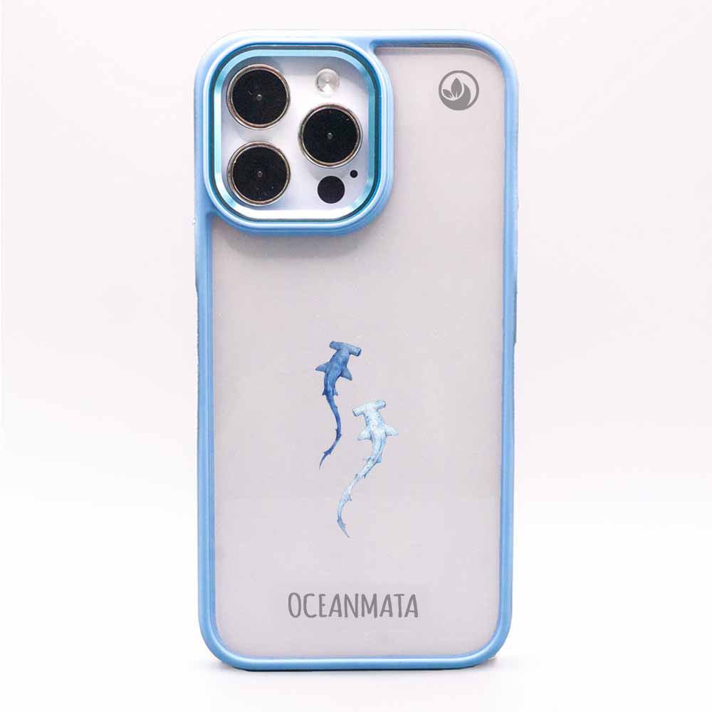 iPhone 14 pro Hülle - hai blau - "Hammerhead" - nachhaltig