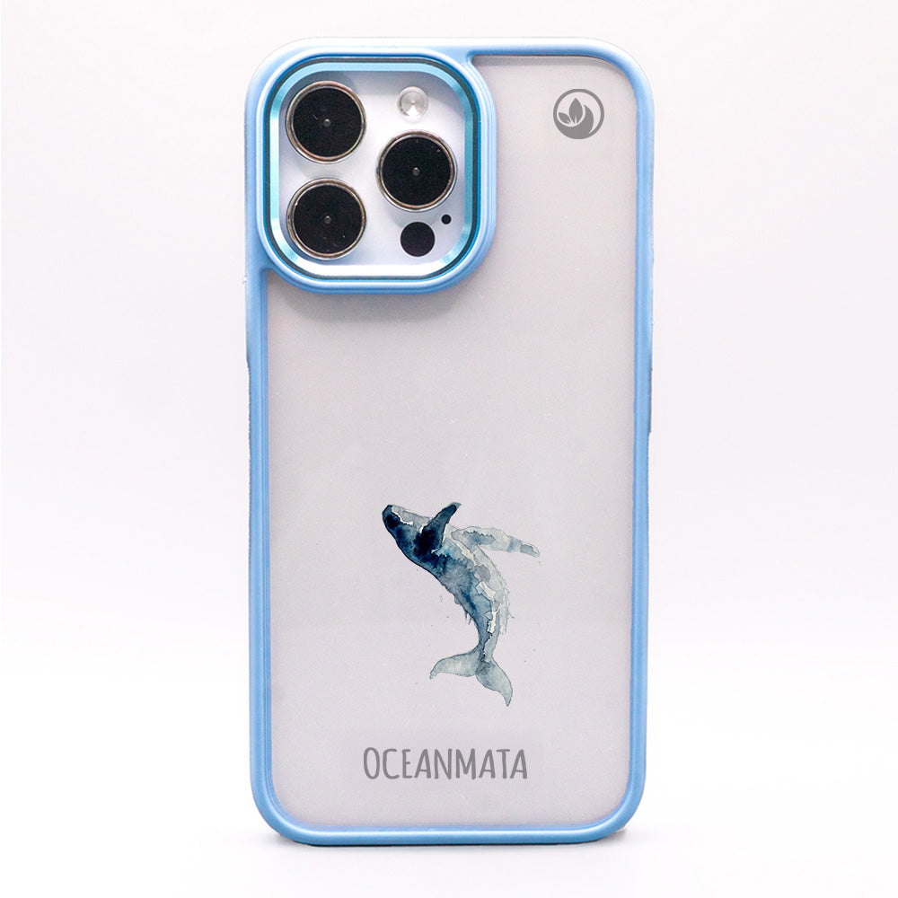 iPhone 16 pro Hülle - Wal blau - "Joy" - nachhaltig