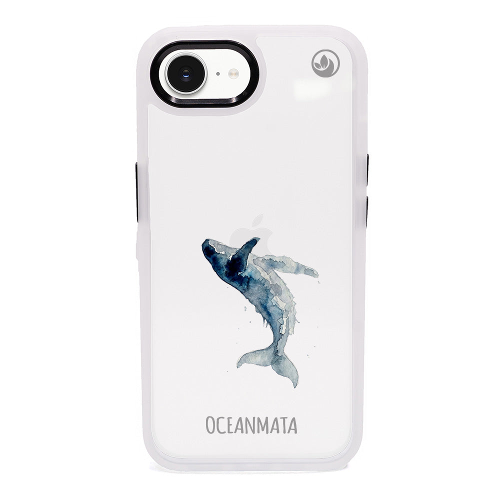 iPhone 16e Hülle - Wal blau - "Joy" - nachhaltig