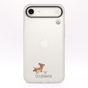 iPhone 17 Air Hülle - Skater Hund blau - "SkaterBoi" - nachhaltig