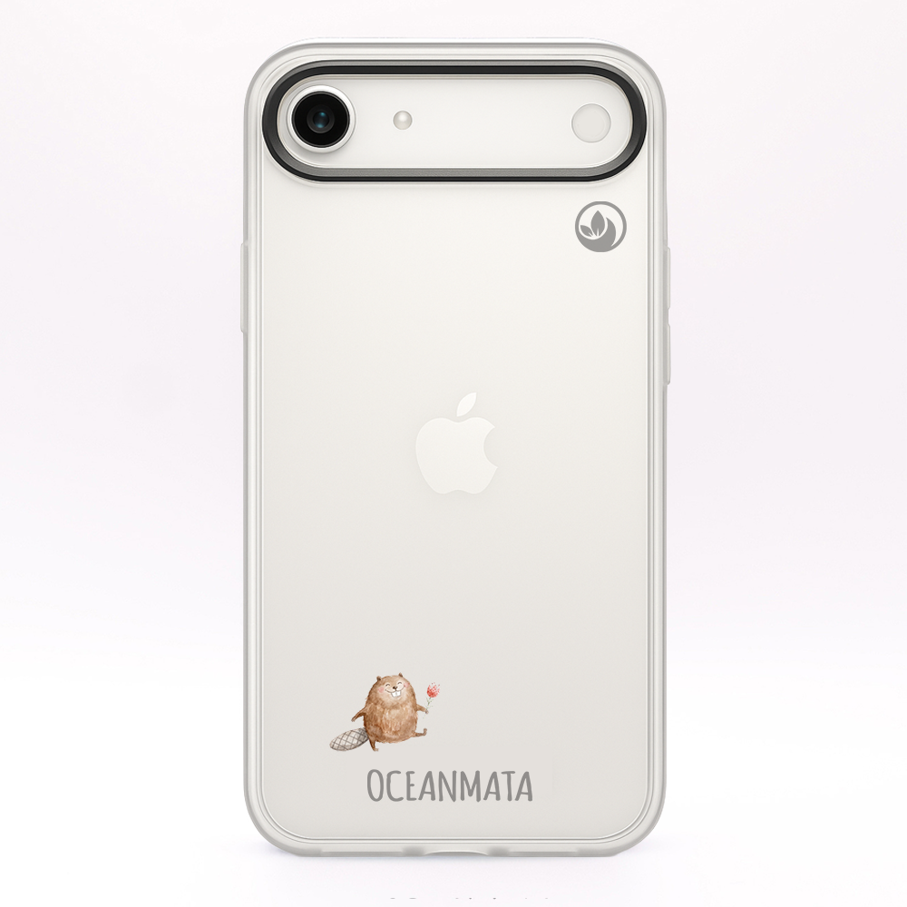 iPhone 17 Air Hülle - Biber blau - "BeaverBliss" - nachhaltig