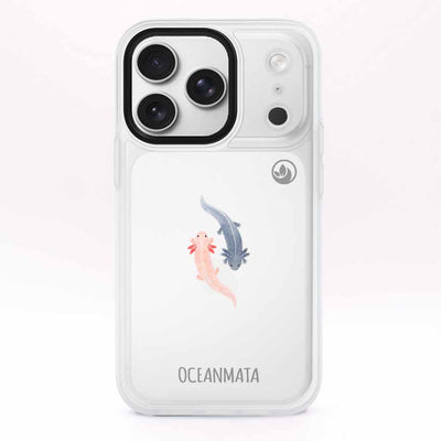 iPhone 18 Pro / 17 Pro Hülle - Axlotl blau - "Axl" - nachhaltig