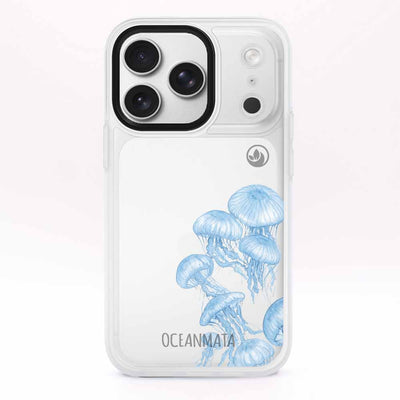 iPhone 17 pro max Hülle -  qualle blau - "Jellies" - nachhaltig