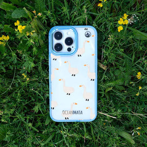 iPhone 17 Air Hülle -  gans blau - "Goose Fella" - nachhaltig