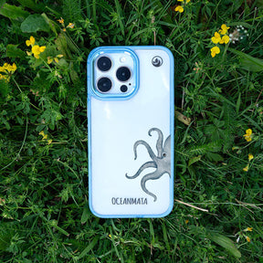 iPhone 17 Hülle - Oktopus blau - "TentacleTheory" - nachhaltig