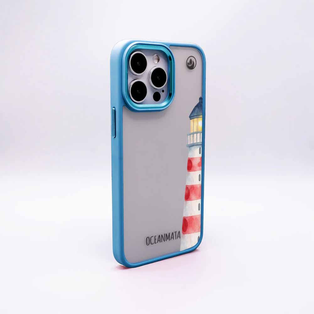 Samsung S24 Hülle - Leuchtturm blau - "Lighthouse" - nachhaltig