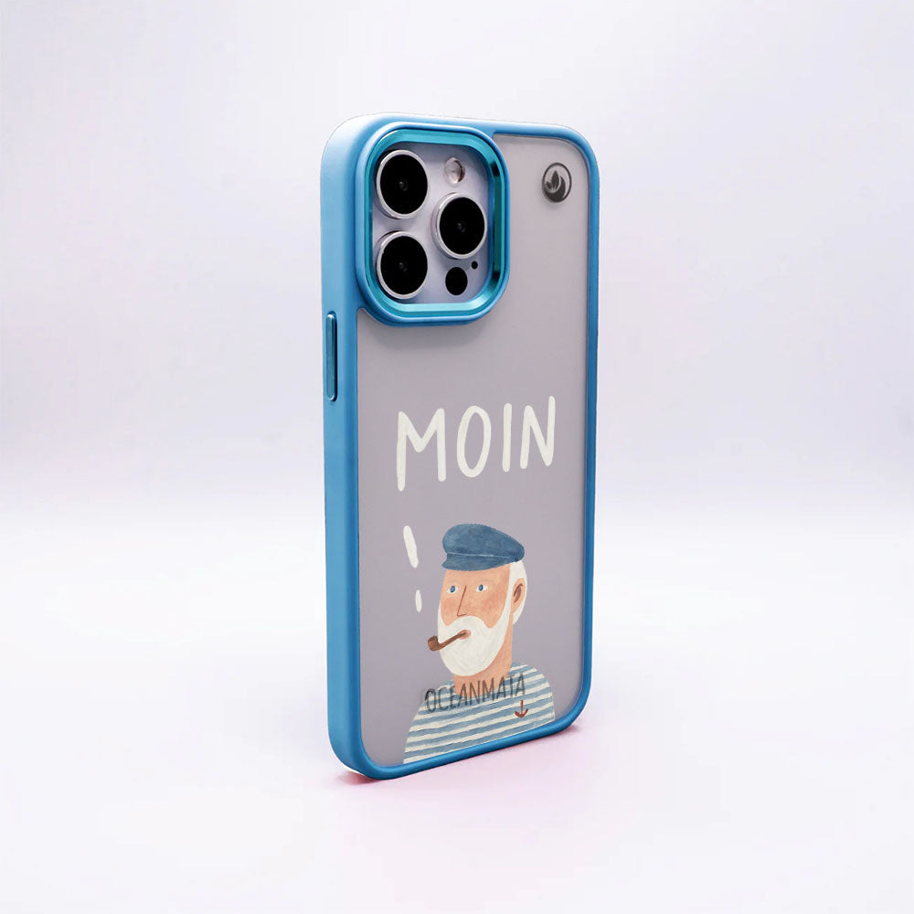 iPhone 15 pro max Hülle - Moin blau - "Ostfriese" - nachhaltig