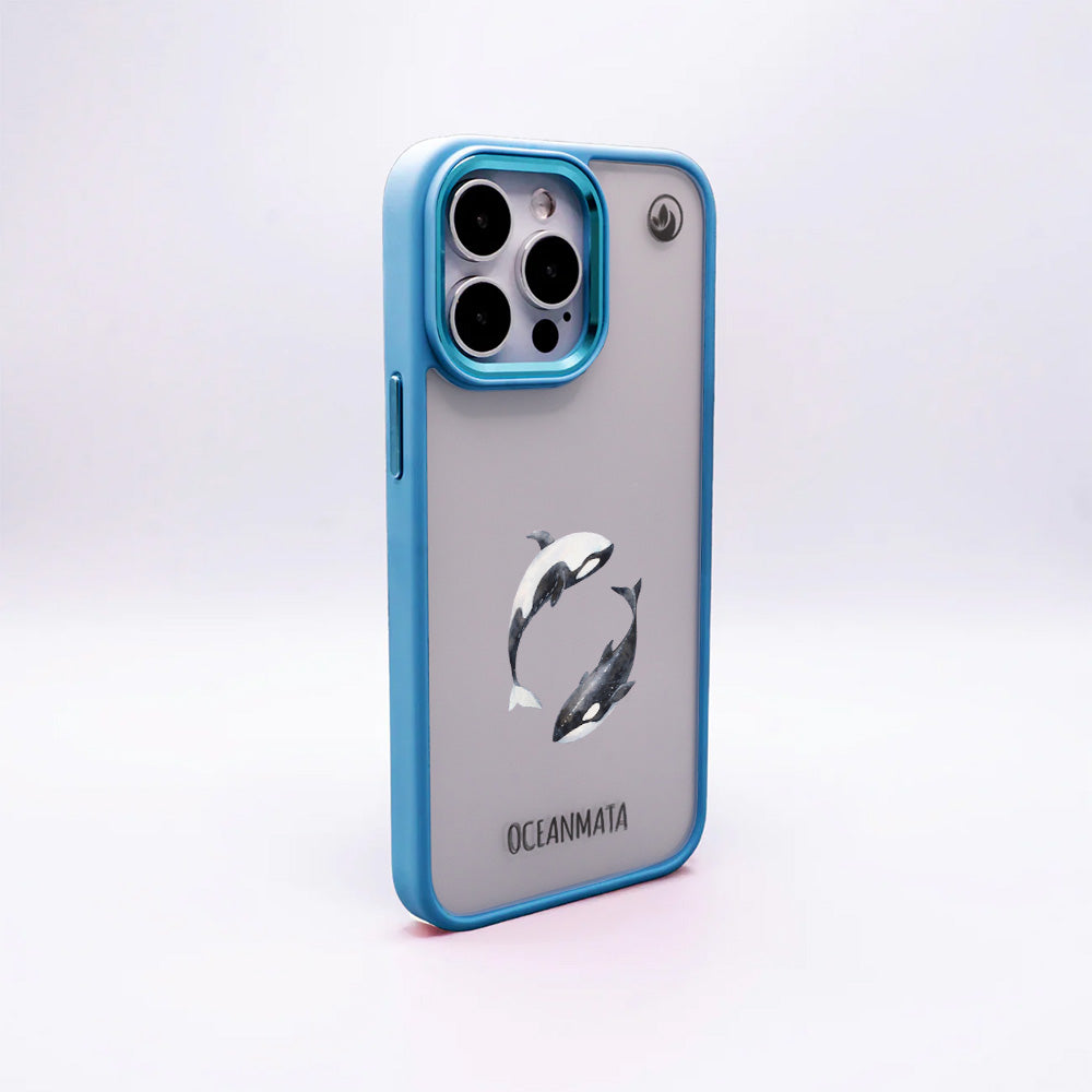 iPhone 16 Hülle - Orca blau - "OrcaFlow" - nachhaltig