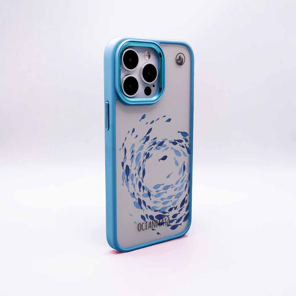 iPhone 14 pro max Hülle - Schwarm blau - "Swarmin" - nachhaltig