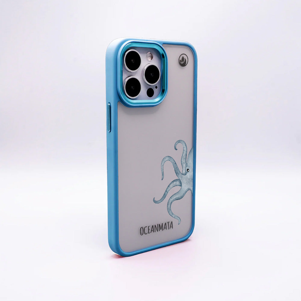 iPhone 17 Hülle - Oktopus blau - "TentacleTheory" - nachhaltig