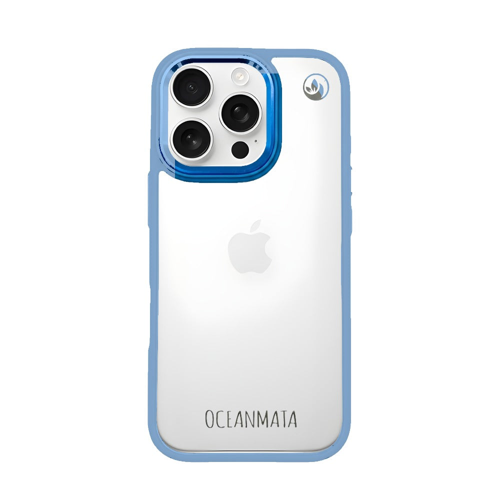 iPhone 16 pro Hülle - durchsichtig ozeanblau - nachhaltig