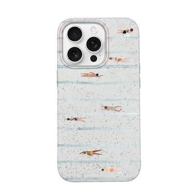 iPhone 16 pro Hülle - Schwimmen weiß - "lapflow" - nachhaltig