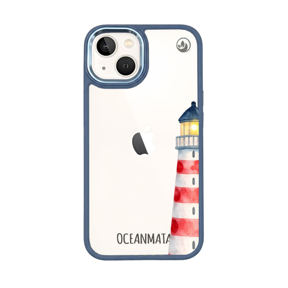 iPhone 13 Hülle - Leuchtturm blau - "Lighthouse" - nachhaltig