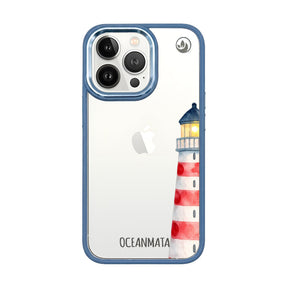 iPhone 13 pro Hülle - Leuchtturm blau - "Lighthouse" - nachhaltig