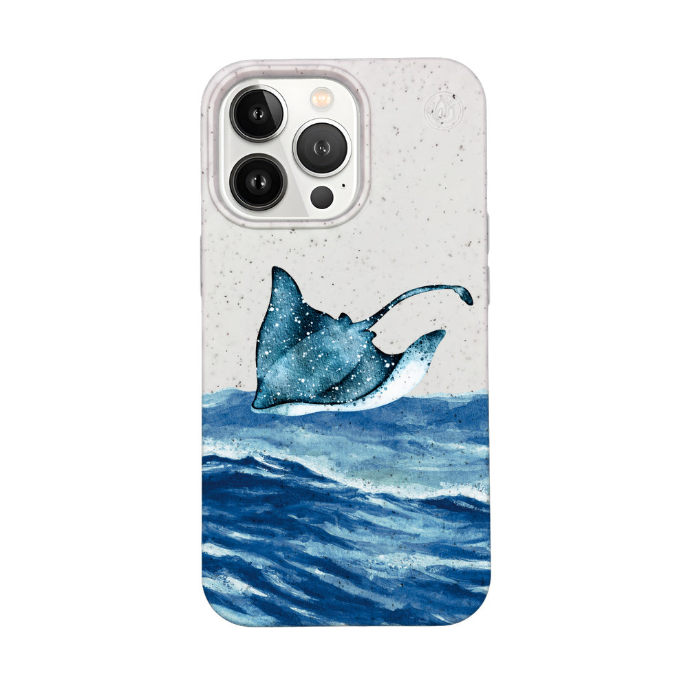 iPhone 13 pro Hülle - weiß Manta - "Manta Wave" - nachhaltig