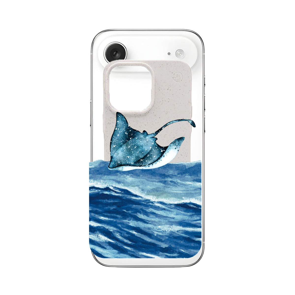iPhone 17 Air Hülle - weiß Manta - "Manta Wave" - nachhaltig