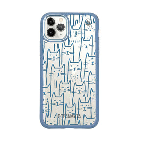 iPhone 11 pro Hülle - Katzen blau - "miau" - nachhaltig