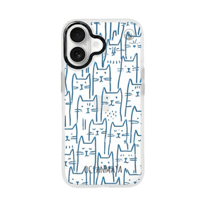 iPhone 17 Hülle - Katzen blau - "miau" - nachhaltig