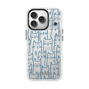 iPhone 17 pro Hülle - Katzen blau - "miau" - nachhaltig