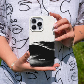 iPhone 17 pro Hülle - Düne weiß - "60knots" - nachhaltig