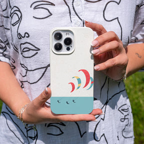 iPhone 17 pro max Hülle - Kite weiß - "Kitesurf" - nachhaltig