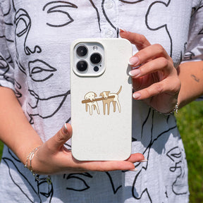 iPhone 11 pro Hülle - Hunde weiß - "Wuff" - nachhaltig