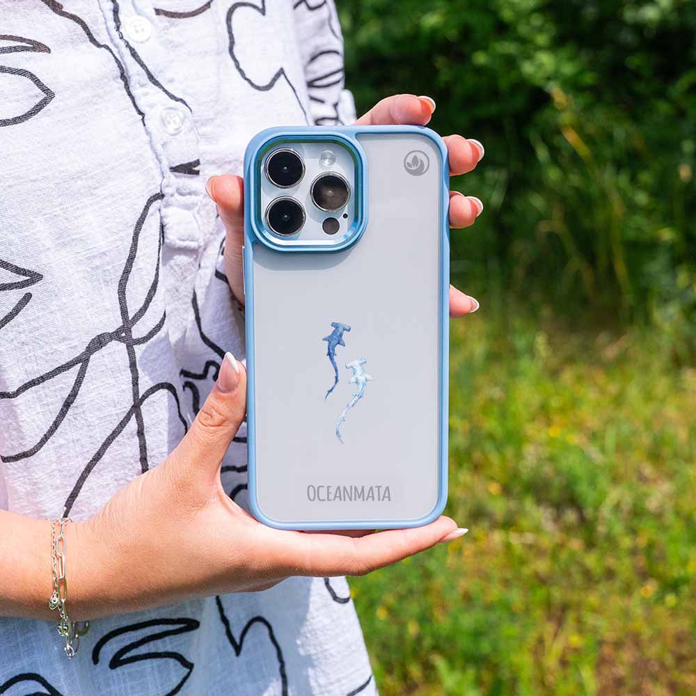 Samsung S24 Hülle - hai blau - "Hammerhead" - nachhaltig