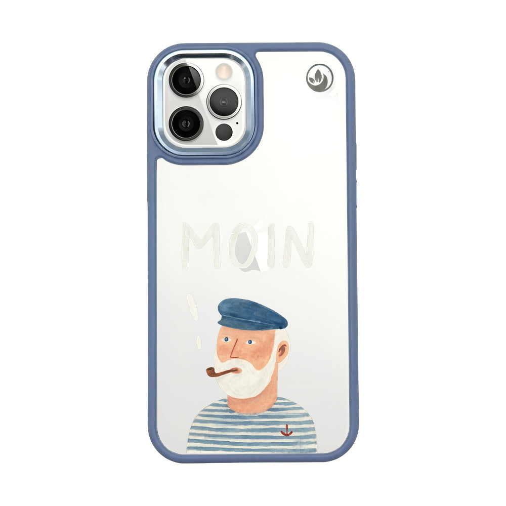 iPhone 12 pro / iPhone 12 Hülle - Moin blau - "Ostfriese" - nachhaltig