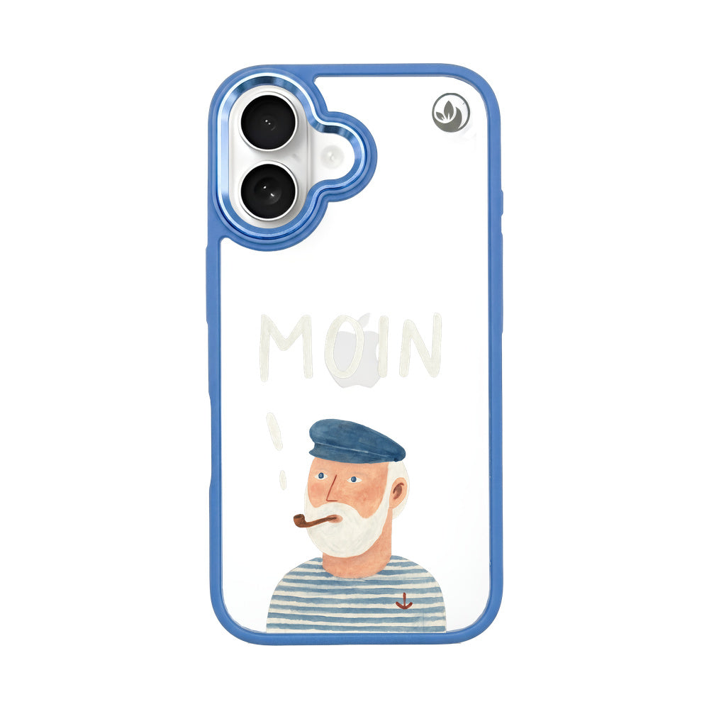 iPhone 16 Hülle - Moin blau - "Ostfriese" - nachhaltig