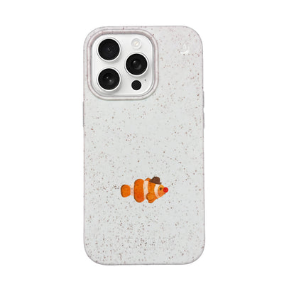 iPhone 16 pro max Hülle - Clownfisch weiß - "Mr.Clown-Fish" - nachhaltig