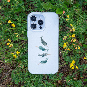 Biologisch abbaubare Handyhülle iPhone 14 pro max Narwhal — kompostierbar — Bonus