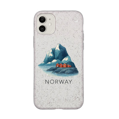 iPhone 11 Hülle - Norwegen weiß - "Norway" - nachhaltig