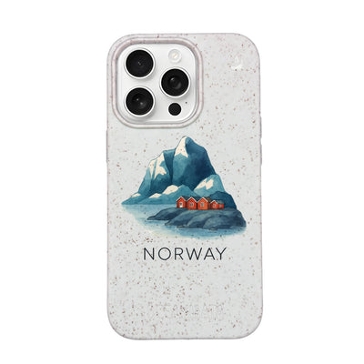 iPhone 16 pro max Hülle - Norwegen weiß - "Norway" - nachhaltig