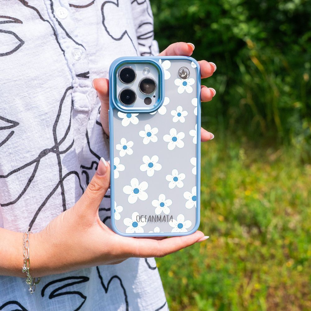 iPhone 13 mini Hülle - Blumen - "Ocean Bloom" - nachhaltig