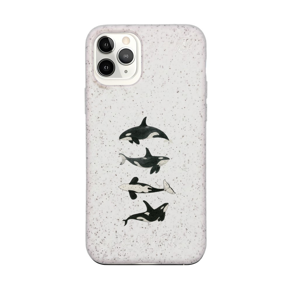 iPhone 11 pro Hülle - Orca weiß - "OrcaFamily" - nachhaltig